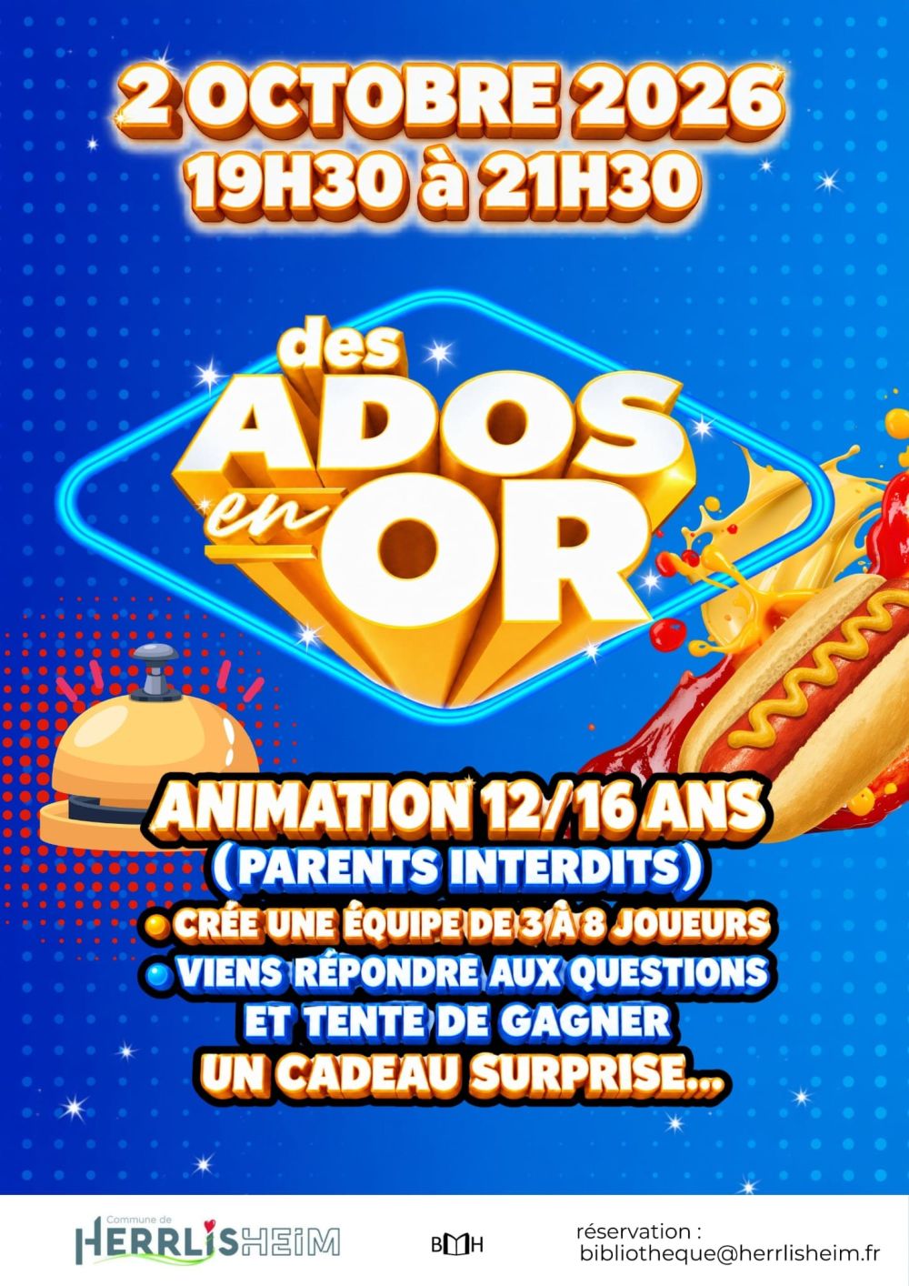 Des ados en or ! Des ados en or animation gratuite vendredi 10 avril 2026 de 19h30 à 21h30 pour les 10-17 ans tupe jeu Une famille en or