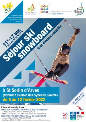 Affiche séjour ski 2022