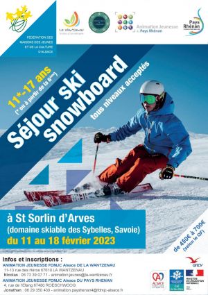 Affiche séjour ski 2023